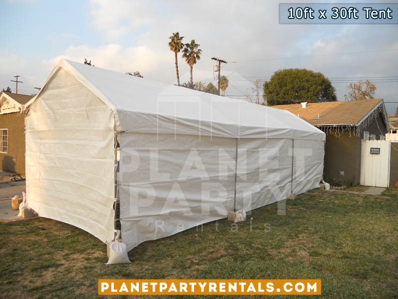 White Party Tent | 10ft x 30ft | Tent Packages Available with Tables and Chairs