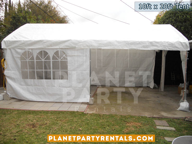 10x20 White Party Tent Rentals | Tent Packages Available for Rent | San Fernando Valley 