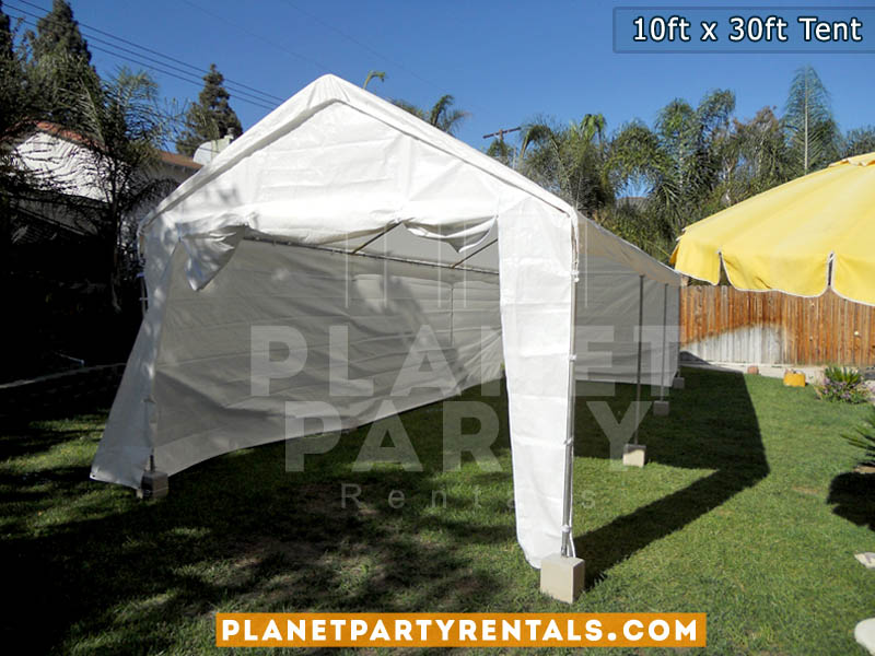 White Party Tent | 10ft x 30ft | Tent Packages Available with Tables and Chairs